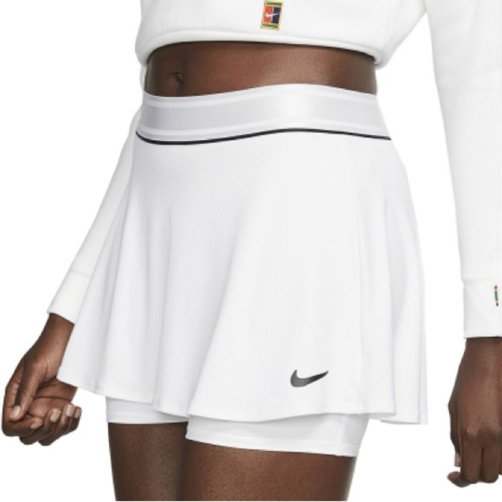 Nike White Flouncy Mini Tennis Skirt Large